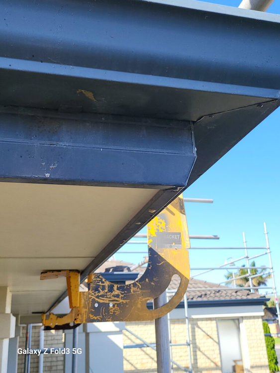 Old external spouting and fascia before RIGS replacement